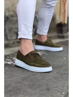 Ortopedik Tabanlı Haki Süet Erkek Casual Ayakkabı