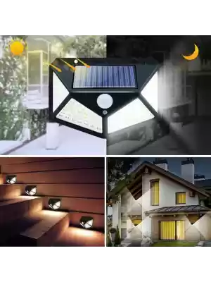 BUFFER® 100 Ledli 3 Farklı Aydınlatma Ayarlı Solar Güneş Enerjili Hareket Sensörlü Bahçe Duvar Lambası