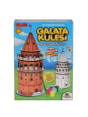 Galata Kulesi Ahşap 3D Puzzle