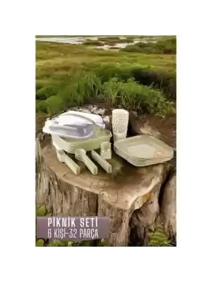 Modacar Piknik Seti 6 Kişilik 32 Parça LATTE