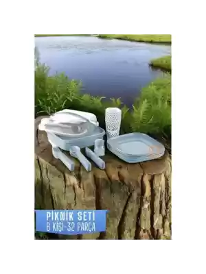 Modacar Piknik Seti 6 Kişilik 32 Parça MAVİ