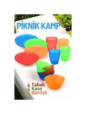 Su Geçirmez 12 Parça Kamp Piknik Seti