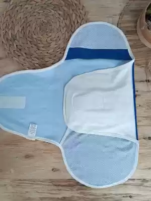 Mutlu Fil Nakışlı Bebek Kundak - Lacivert