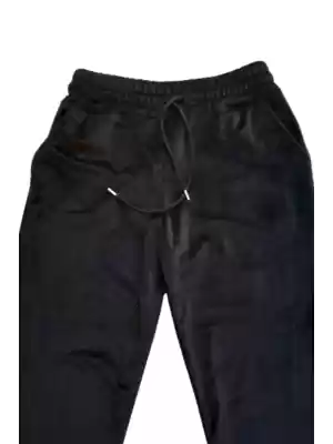 Parlak Siyah Kadife Unisex Pijama Altı - Rahatlık ve Şıklık Bir Arada