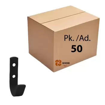 Mat Siyah Çelik J Tek Askı - Metal Okul Çanta Masa Sıra Askısı