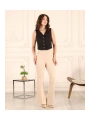 Yüksek Bel Ispanyol Paça Kumaş Pantolon