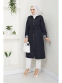 Kadın Uzun Giy Çık Trençkot Tesettür