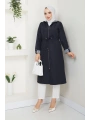 Kadın Uzun Giy Çık Trençkot Tesettür