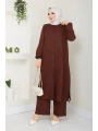 Kadın Büyük Beden Uzun İkili Tesettür Tunik Takım