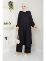 Kadın Büyük Beden Uzun İkili Tesettür Tunik Takım