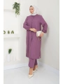 Kadın Büyük Beden Uzun İkili Tesettür Tunik Takım
