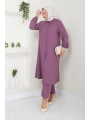 Kadın Büyük Beden Uzun İkili Tesettür Tunik Takım