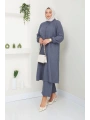 Kadın Büyük Beden Uzun İkili Tesettür Tunik Takım