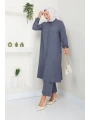 Kadın Büyük Beden Uzun İkili Tesettür Tunik Takım