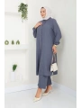 Kadın Büyük Beden Uzun İkili Tesettür Tunik Takım
