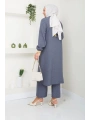 Kadın Büyük Beden Uzun İkili Tesettür Tunik Takım