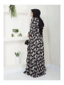 Kadın Uzun Desenli Viskon Elbise