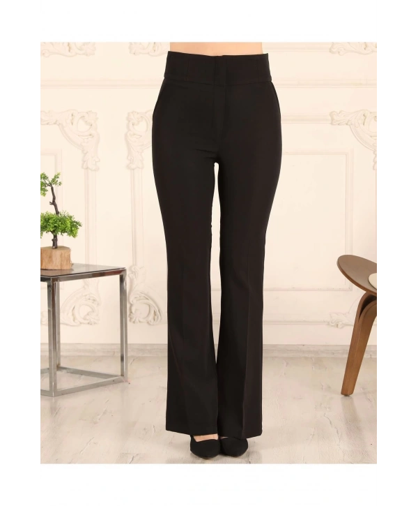 Yüksek Bel Ispanyol Kumaş Pantolon