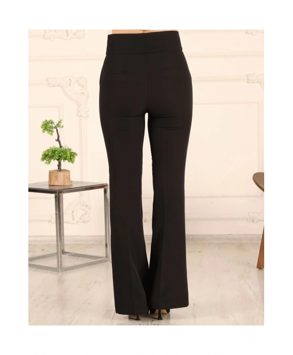 Yüksek Bel Ispanyol Kumaş Pantolon