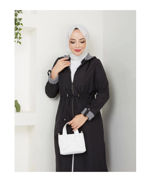 Kadın Uzun Giy Çık trençkot tesettür