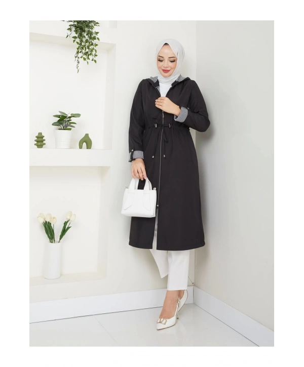Kadın Uzun Giy Çık trençkot tesettür