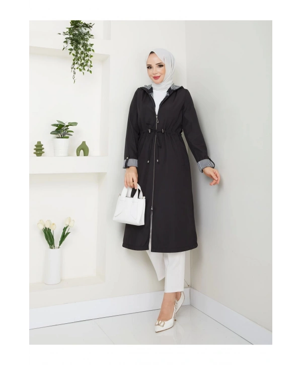Kadın Uzun Giy Çık trençkot tesettür
