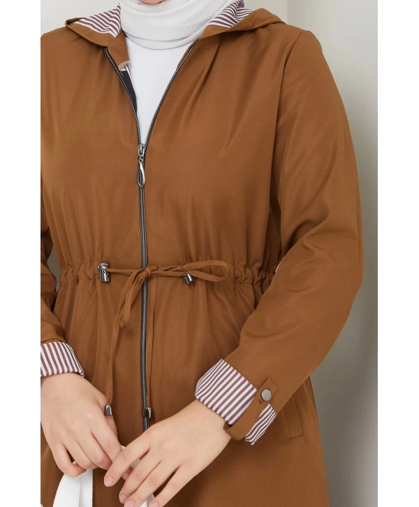 Kadın Uzun Giy Çık Trençkot Tesettür