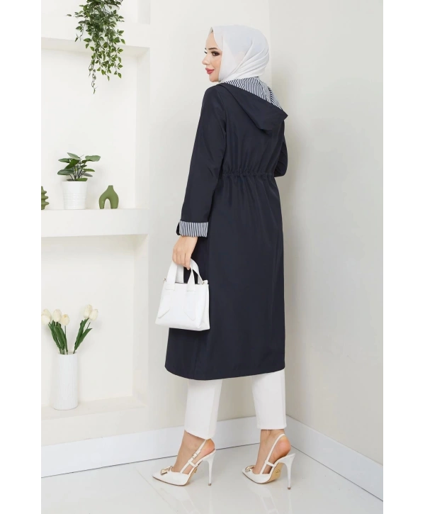 Kadın Uzun Giy Çık Trençkot Tesettür