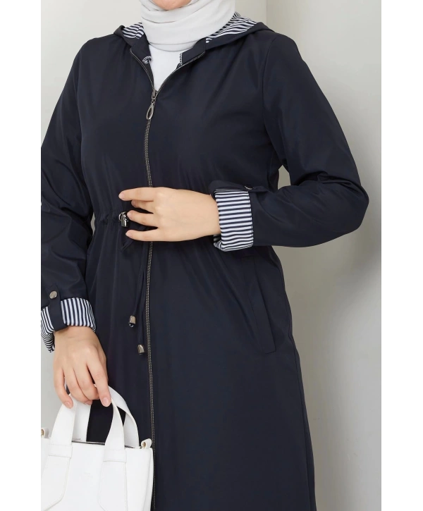 Kadın Uzun Giy Çık Trençkot Tesettür