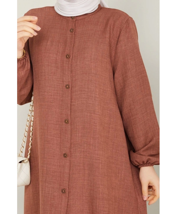 Uzun İkili Tesettür Tunik Takım