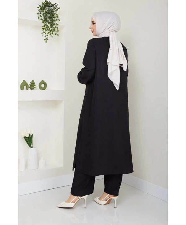 Kadın Büyük Beden Uzun İkili Tesettür Tunik Takım
