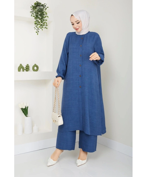 Kadın Büyük Beden Uzun İkili Tesettür Tunik Takım