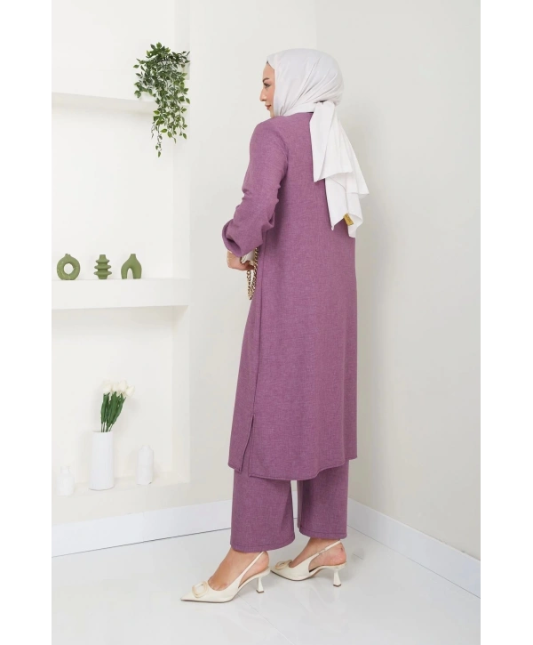 Kadın Büyük Beden Uzun İkili Tesettür Tunik Takım