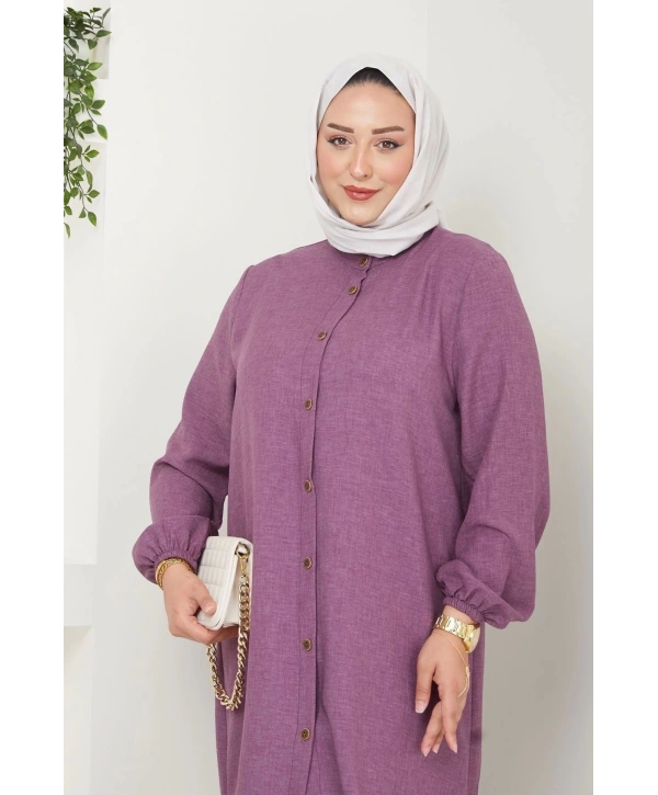 Kadın Büyük Beden Uzun İkili Tesettür Tunik Takım