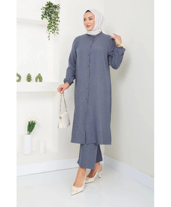 Kadın Büyük Beden Uzun İkili Tesettür Tunik Takım