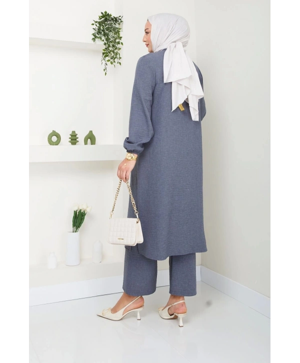 Kadın Büyük Beden Uzun İkili Tesettür Tunik Takım