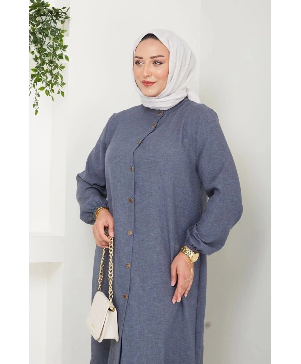 Kadın Büyük Beden Uzun İkili Tesettür Tunik Takım