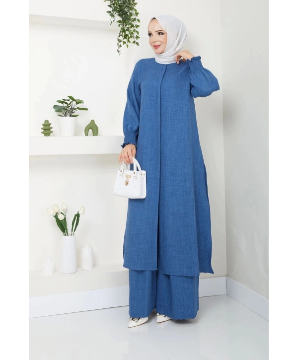 Kadın Uzun İkili Tesettür Tunik Takım