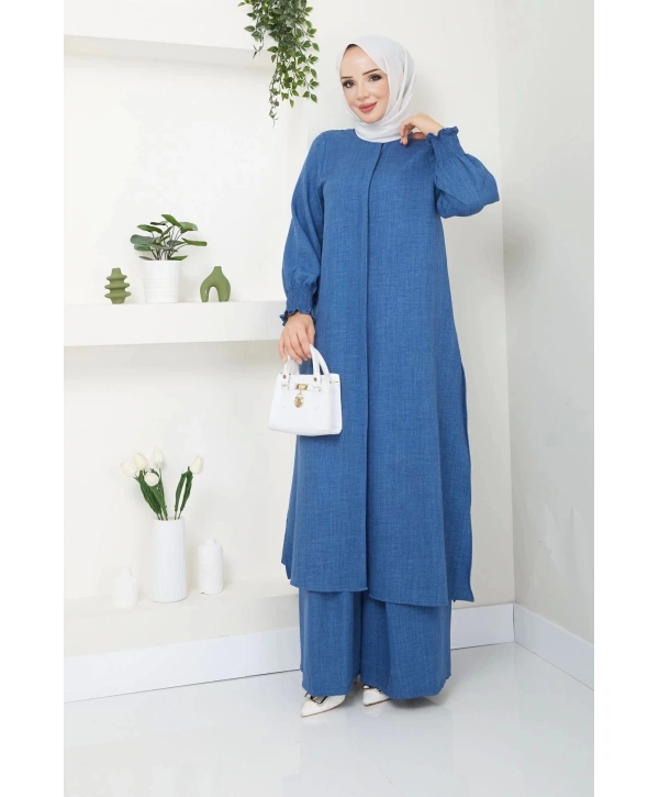 Kadın Uzun İkili Tesettür Tunik Takım