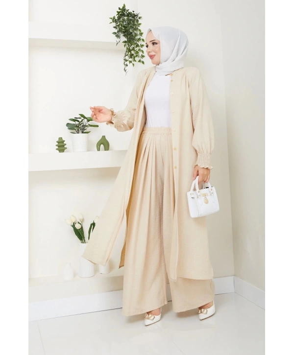 Kadın Uzun İkili Tesettür Tunik Takım