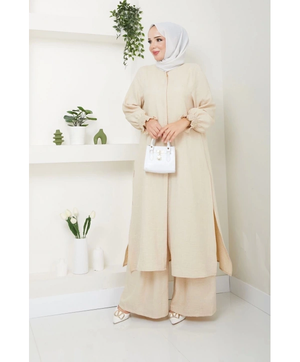 Kadın Uzun İkili Tesettür Tunik Takım