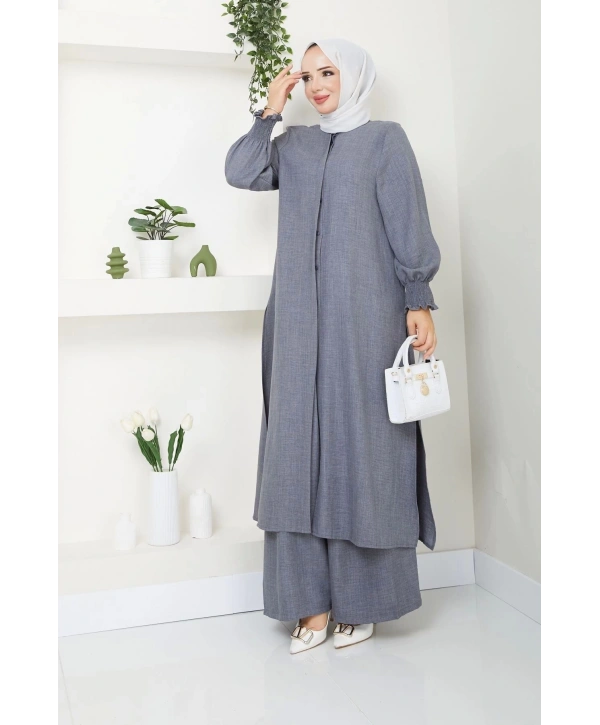 Kadın Uzun İkili Tesettür Tunik Takım