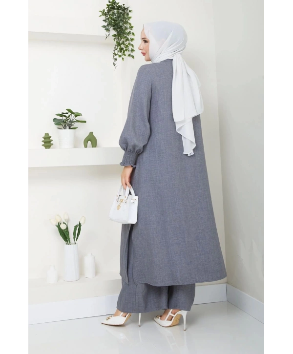 Kadın Uzun İkili Tesettür Tunik Takım