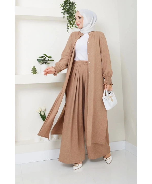 Kadın Uzun İkili Tesettür Tunik Takım