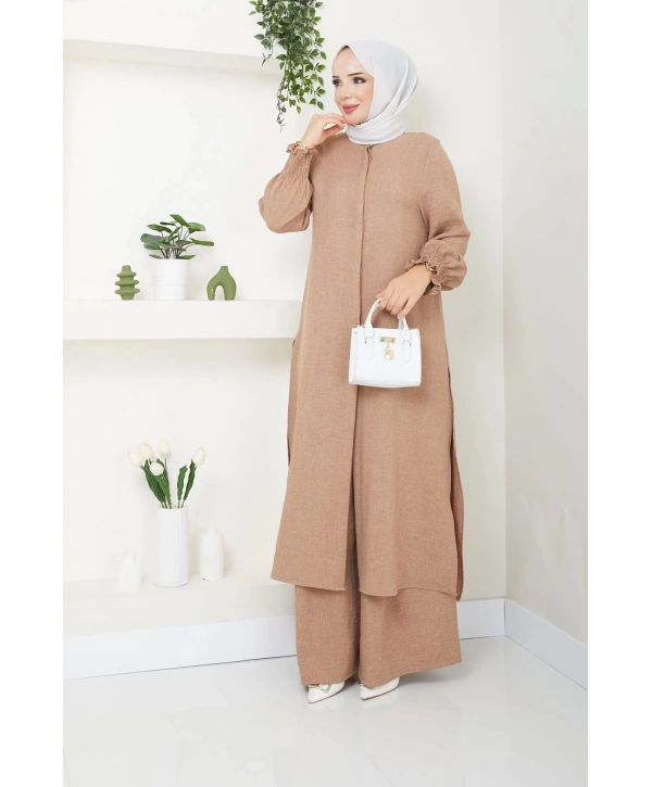 Kadın Uzun İkili Tesettür Tunik Takım