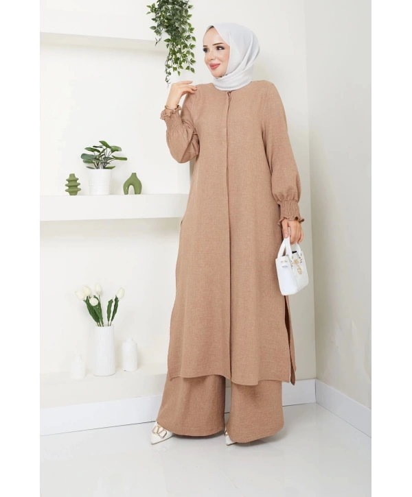 Kadın Uzun İkili Tesettür Tunik Takım