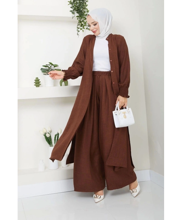 Kadın Uzun İkili Tesettür Tunik Takım
