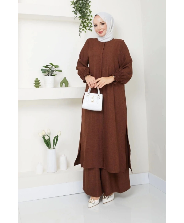 Kadın Uzun İkili Tesettür Tunik Takım