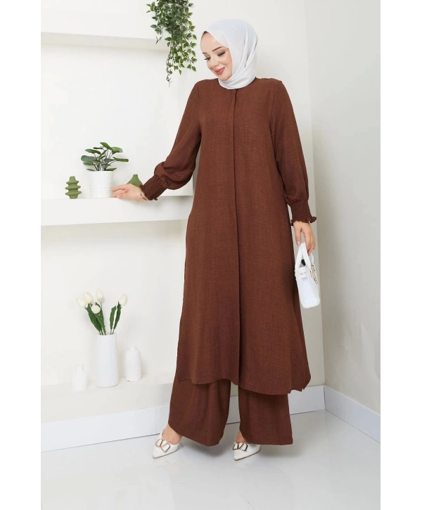 Kadın Uzun İkili Tesettür Tunik Takım