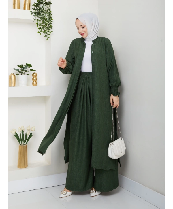 Kadın Uzun İkili Tesettür Tunik Takım